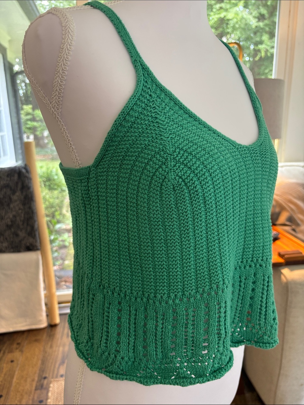 Emerald Green Streetwear Society Crochet Top